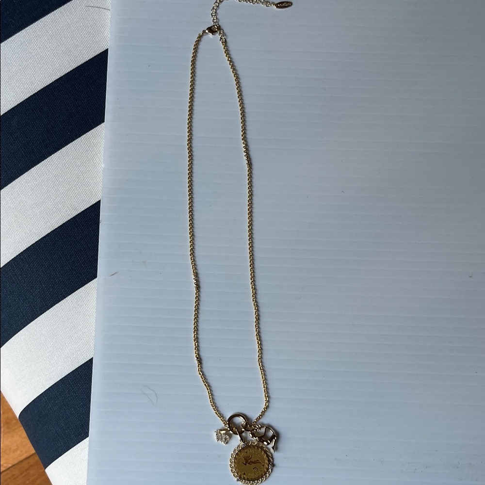 Anthropologie Gold Charm Necklace